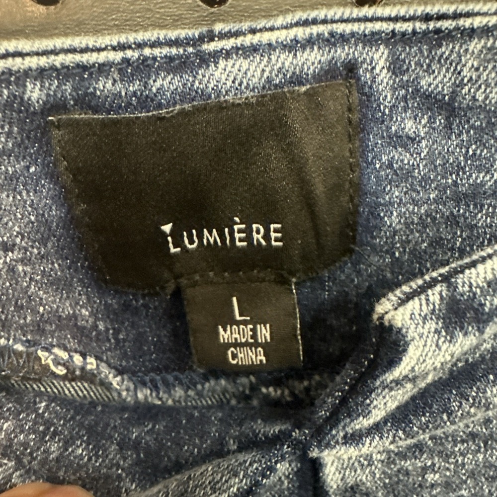 Women's Lumière Large Blue Jeans No Pockets Waist Across 14.5in (126) - Picture 4 of 9